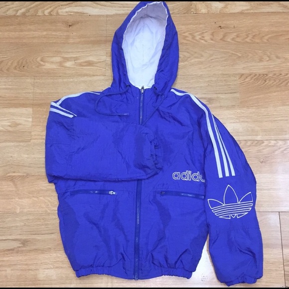adidas Jackets & Blazers - Vintage adidas blue puffer jacket/hoodie